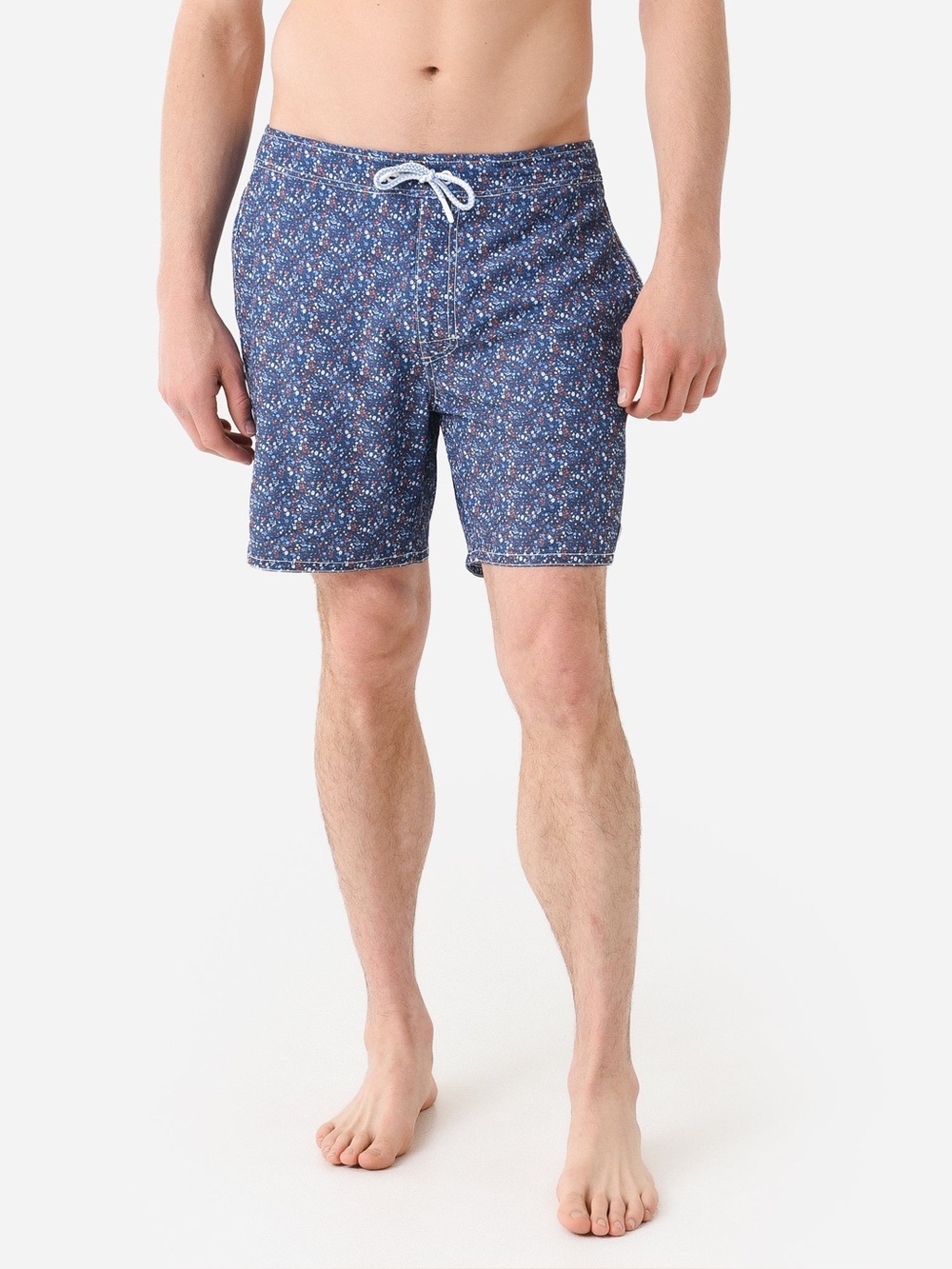 Johnnie O Men’s Dorado Swim Trunk size large blue floral print